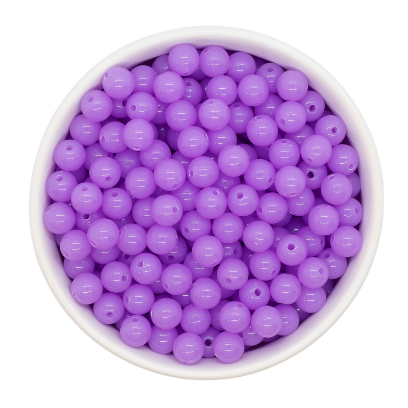 Neon Lilac Solid Beads 8mm (Package of Approx. 50 Beads)