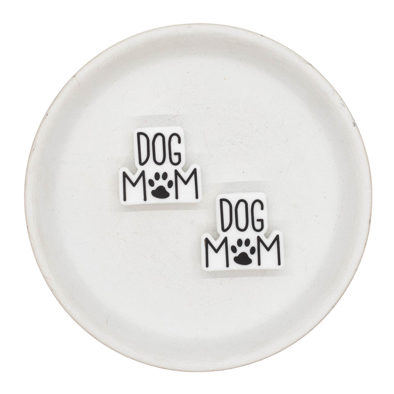 Dog Mom Silicone Focal Bead 23x25mm (Package of 2)
