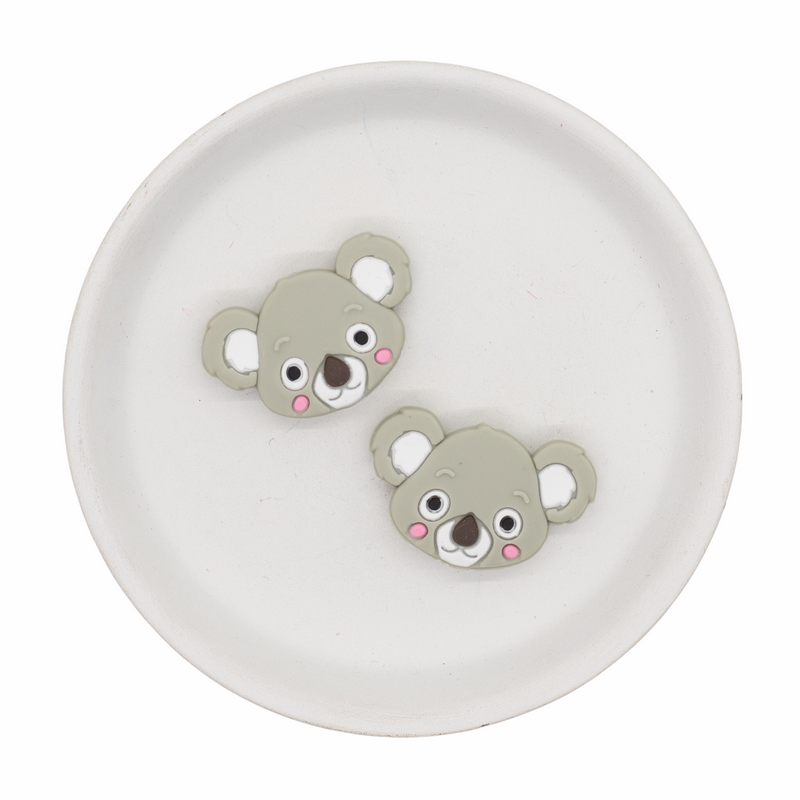 Koala Silicone Focal Bead 23x35mm (Package of 2)