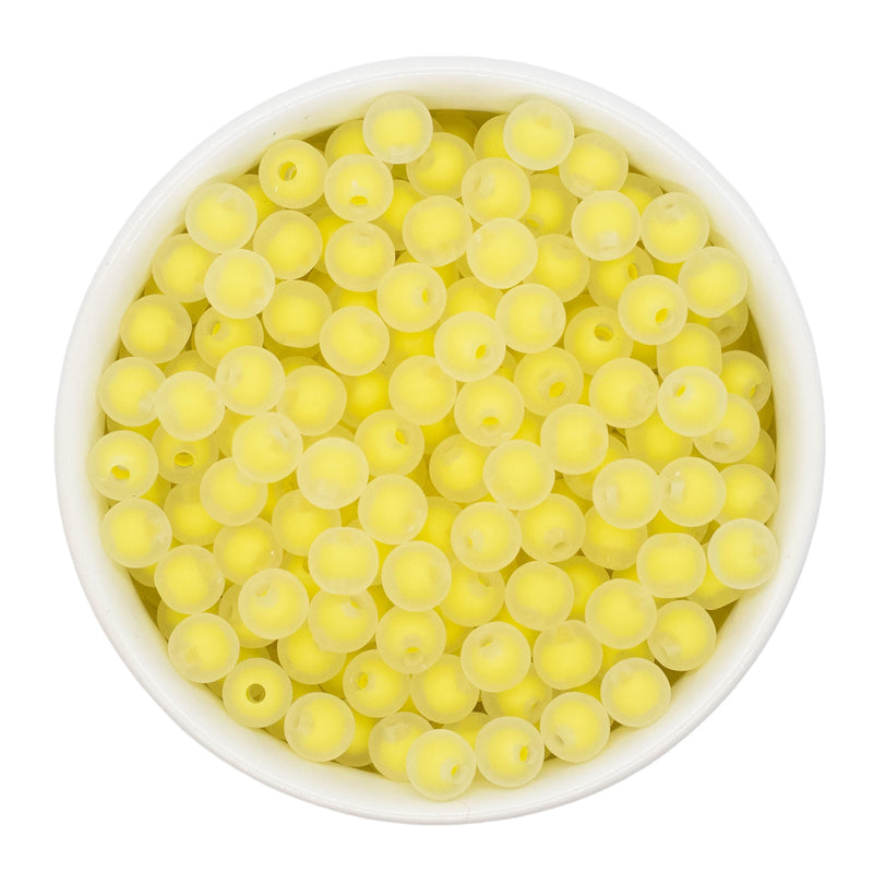 Daffodil Frosted Beads 8mm