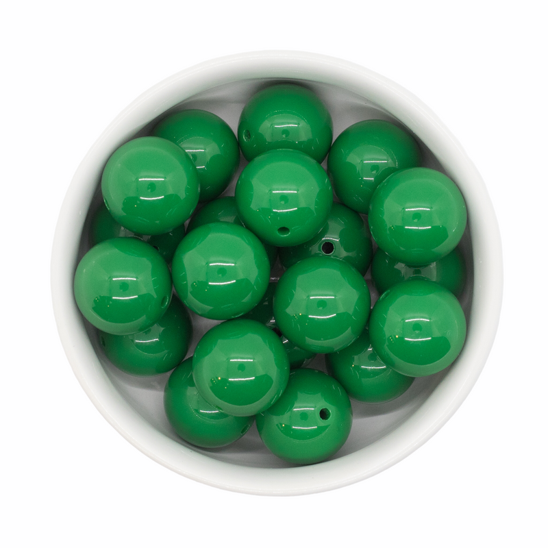 Green Solid Beads 20mm (Package of 10)