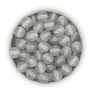 Silver Glitter Beads 12mm (Package of 20)