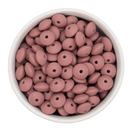 Rose Silicone Lentil Beads 7x12mm (Package of 20)