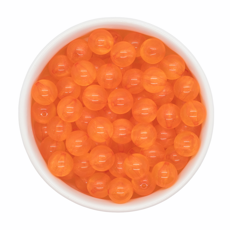 Orange Translucent Shimmer Beads 12mm (Package of 20)