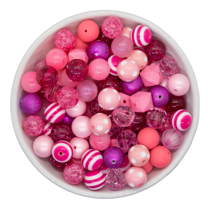 Shades of Pink 20mm Bead Mix (Package of 50)