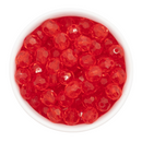 Candy Apple Red Translucent Facet Beads 12mm (Package of 20)