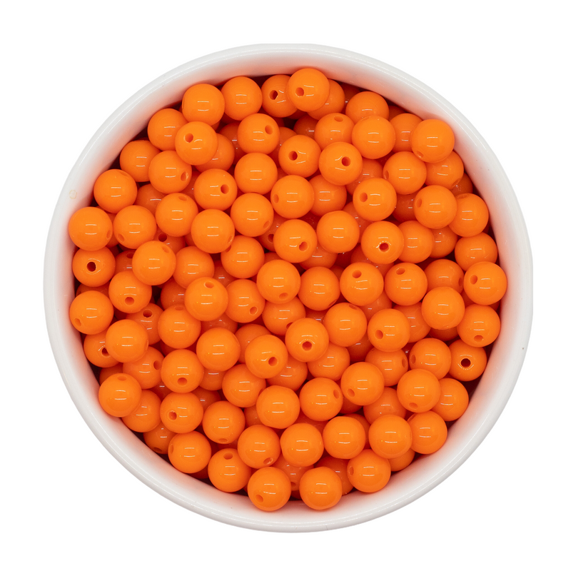 Orange Solid Beads 8mm