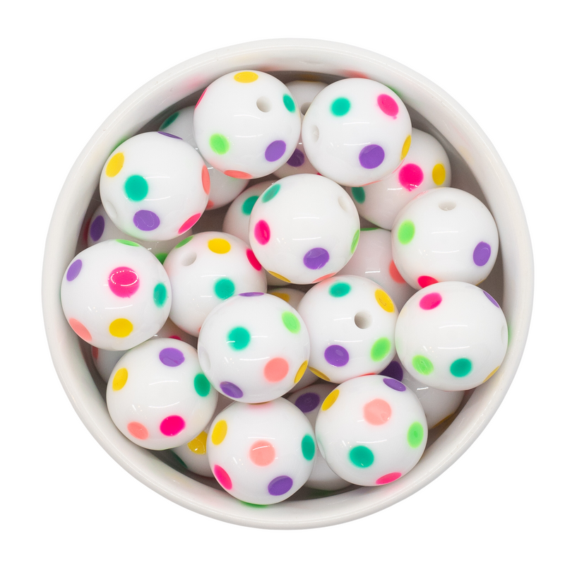 Colorful Polka Dot Beads 20mm