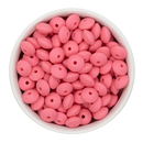 Coral Pink Silicone Lentil Beads 7x12mm (Package of 20)