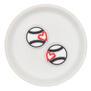 Love Baseball Silicone Focal Bead 28mm (Package of 2)