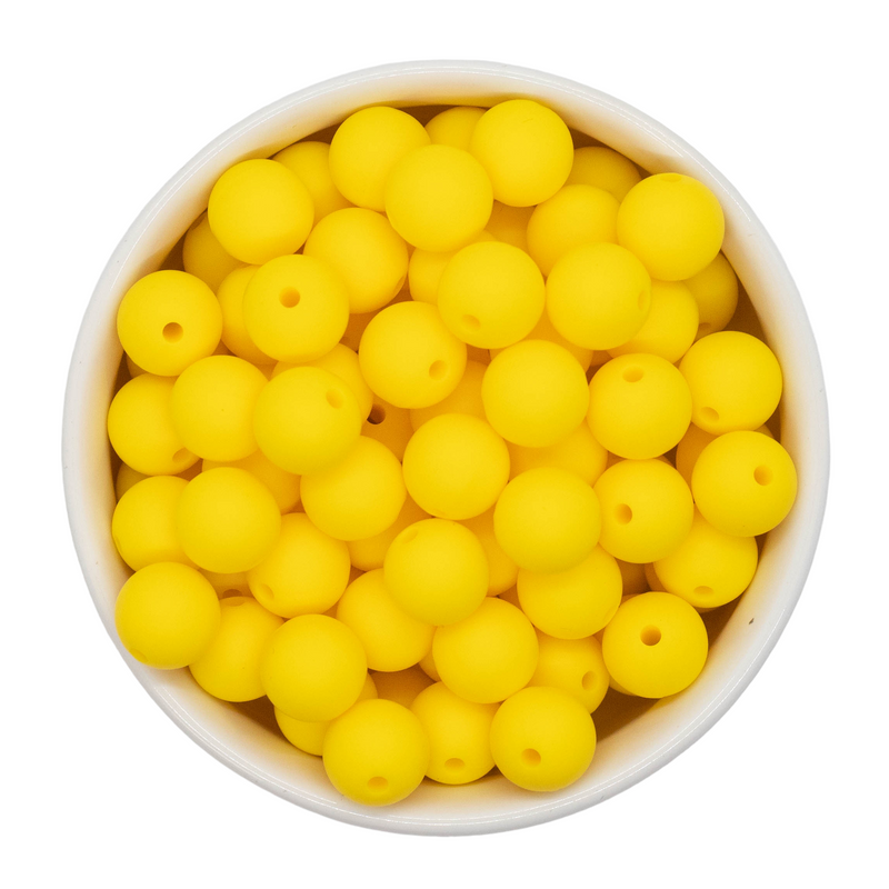 Daffodil Silicone Beads 12mm (Package of 20)