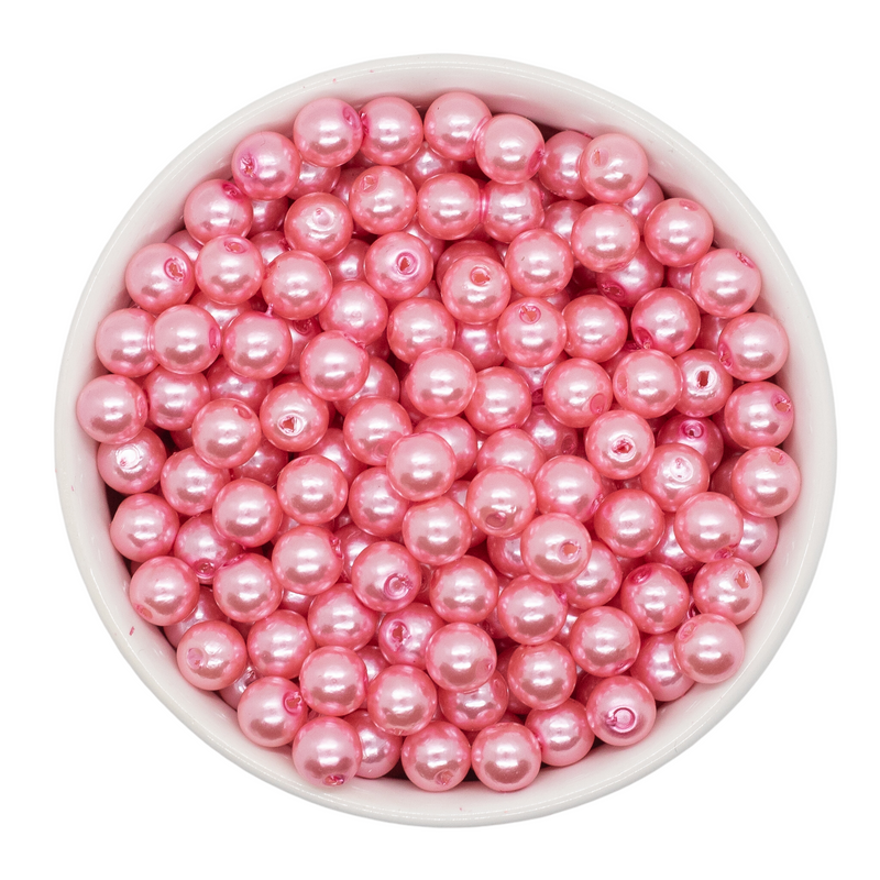 Pink Lemonade Pearl Beads 8mm (Package of Approx. 50 Beads)