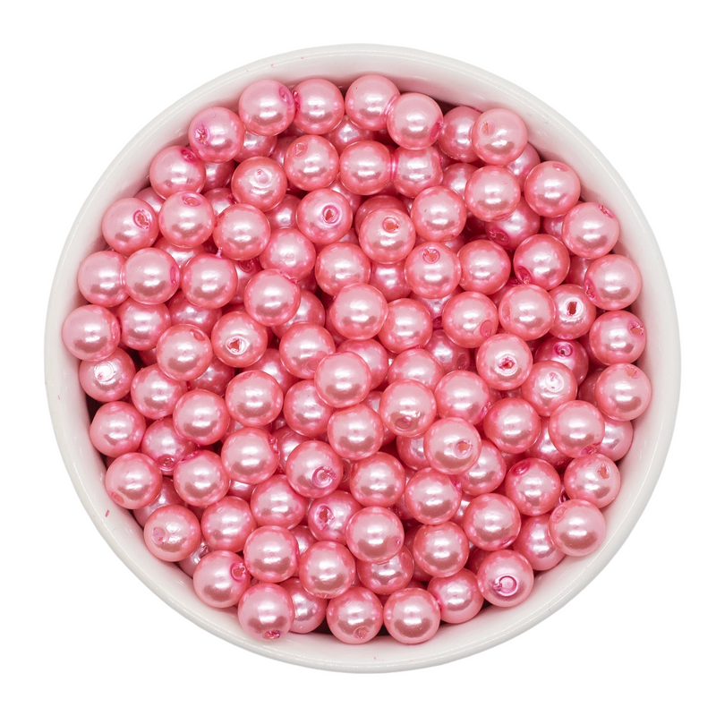 Pink Lemonade Pearl Beads 8mm