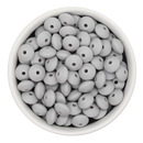 Coin Grey Silicone Lentil Beads 7x12mm (Package of 20)