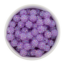 Neon Lilac Rhinestone Beads 12mm