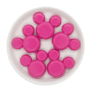 Fuchsia Mouse Head Beads 38x35mm (Package of 5)