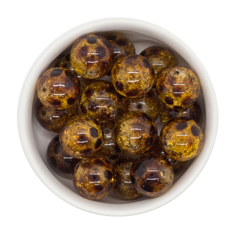 Crackle Leopard Beads 20mm